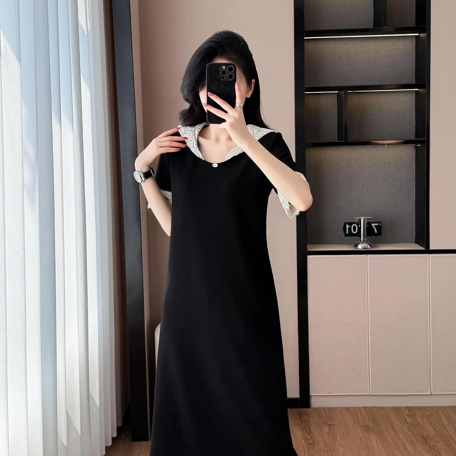 Trendy Plus-Size Dress Featuring a Slimming Fit