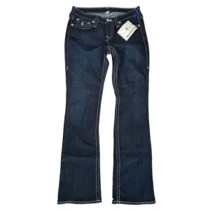 True Religion W2G584TS Natural Lonestar Boot Cut Flap Blue Jeans sz 30 NWT