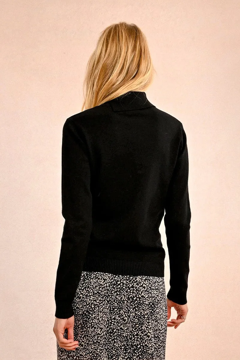 TURNED TURTLENECK SWEATER