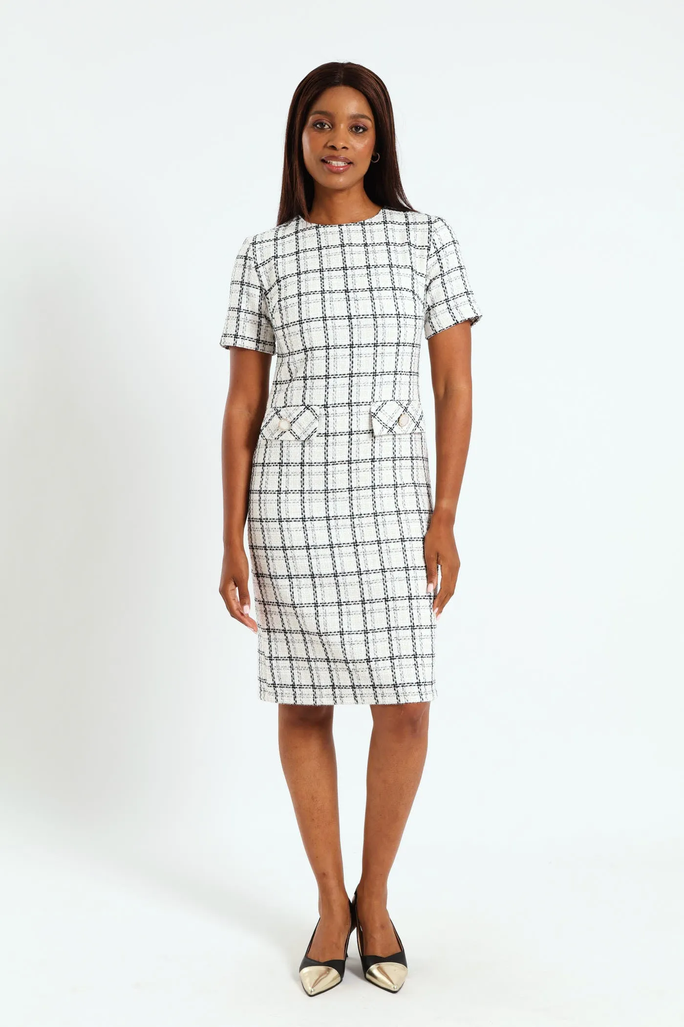 Tweed Shift Dress
