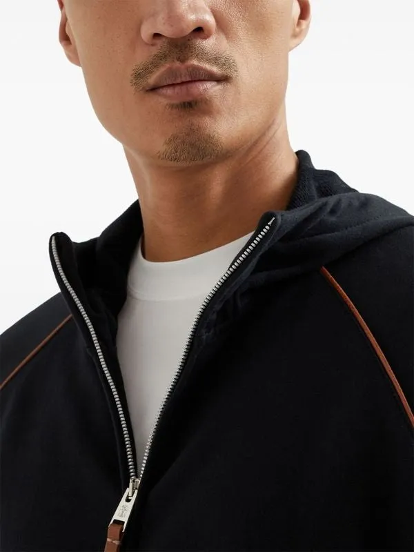 Two-Way Zipper Cotton Hood Zip-Up