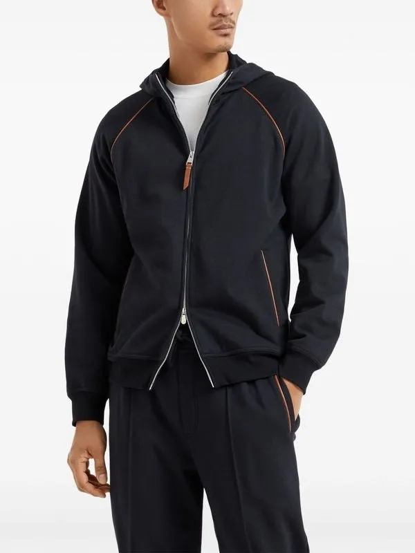 Two-Way Zipper Cotton Hood Zip-Up