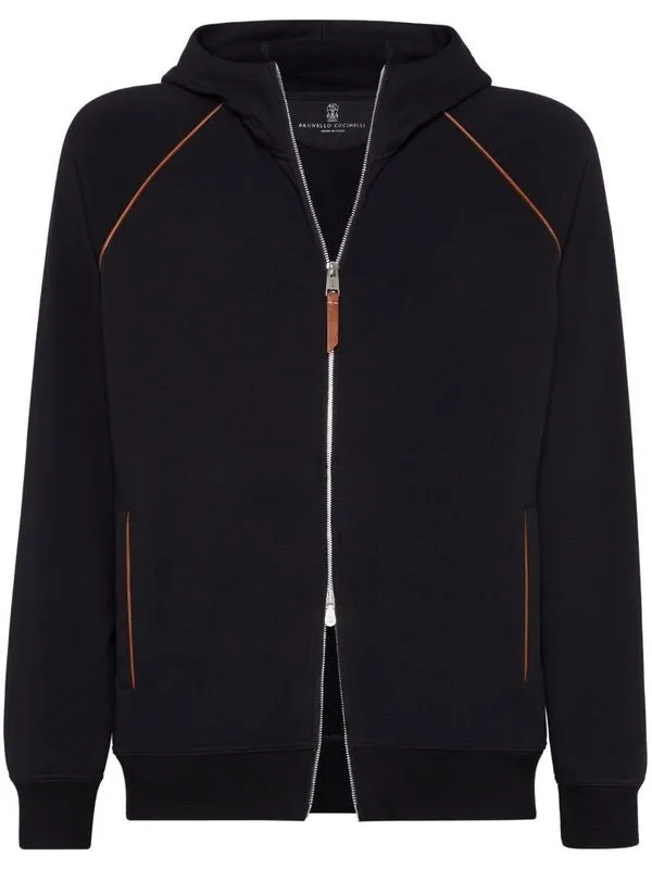 Two-Way Zipper Cotton Hood Zip-Up