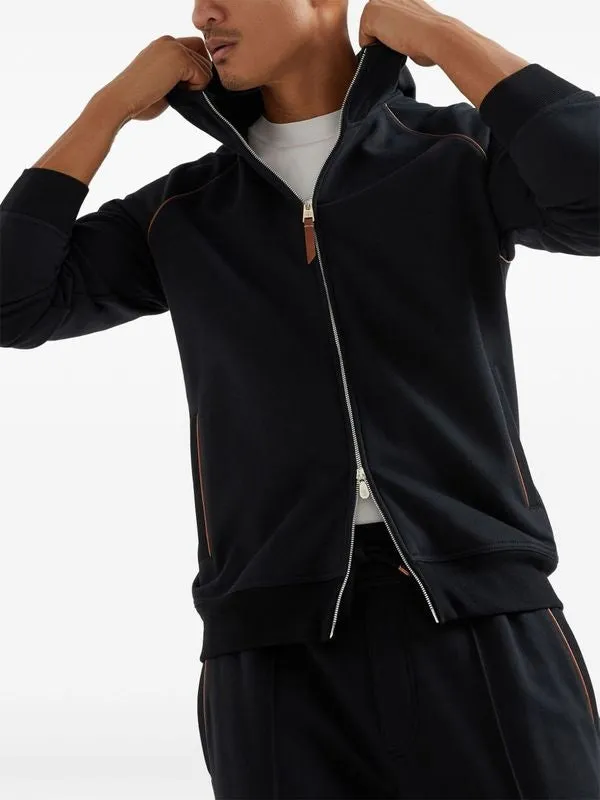 Two-Way Zipper Cotton Hood Zip-Up