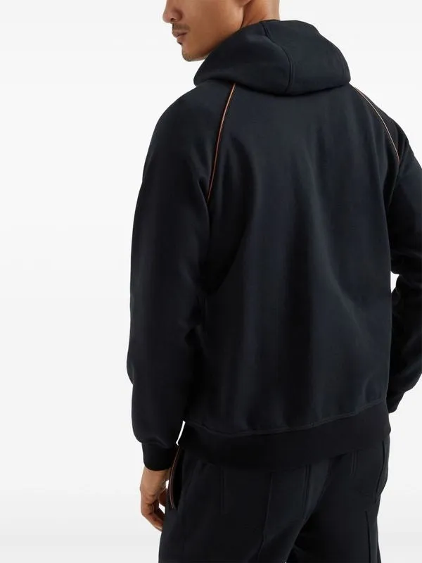 Two-Way Zipper Cotton Hood Zip-Up