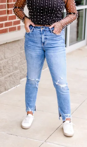 Under the Table Mica Straight Leg Jeans Dk Wash