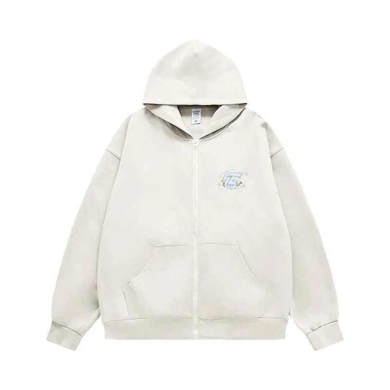 Unisex Brushed Zip Up Hoodie