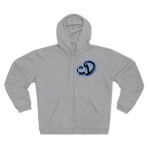 University blue custom drip splash Unisex Hooded Zip Sweatshirt