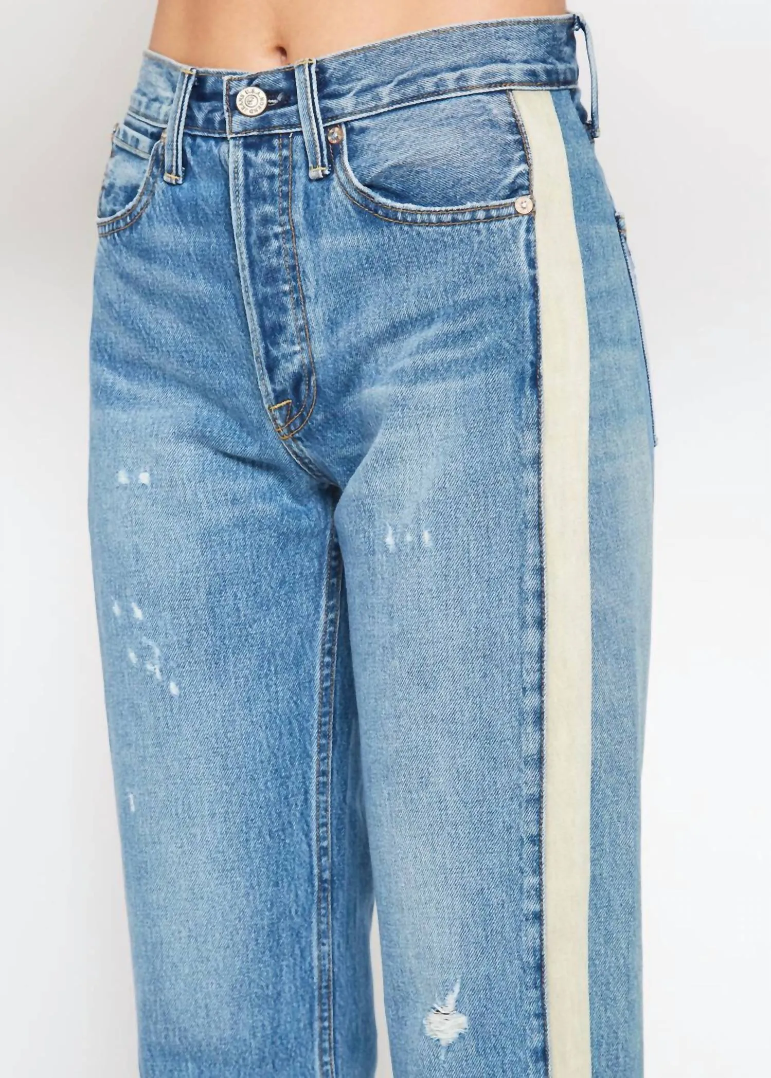 Upcycled Crop Straight Jeans In Remastered