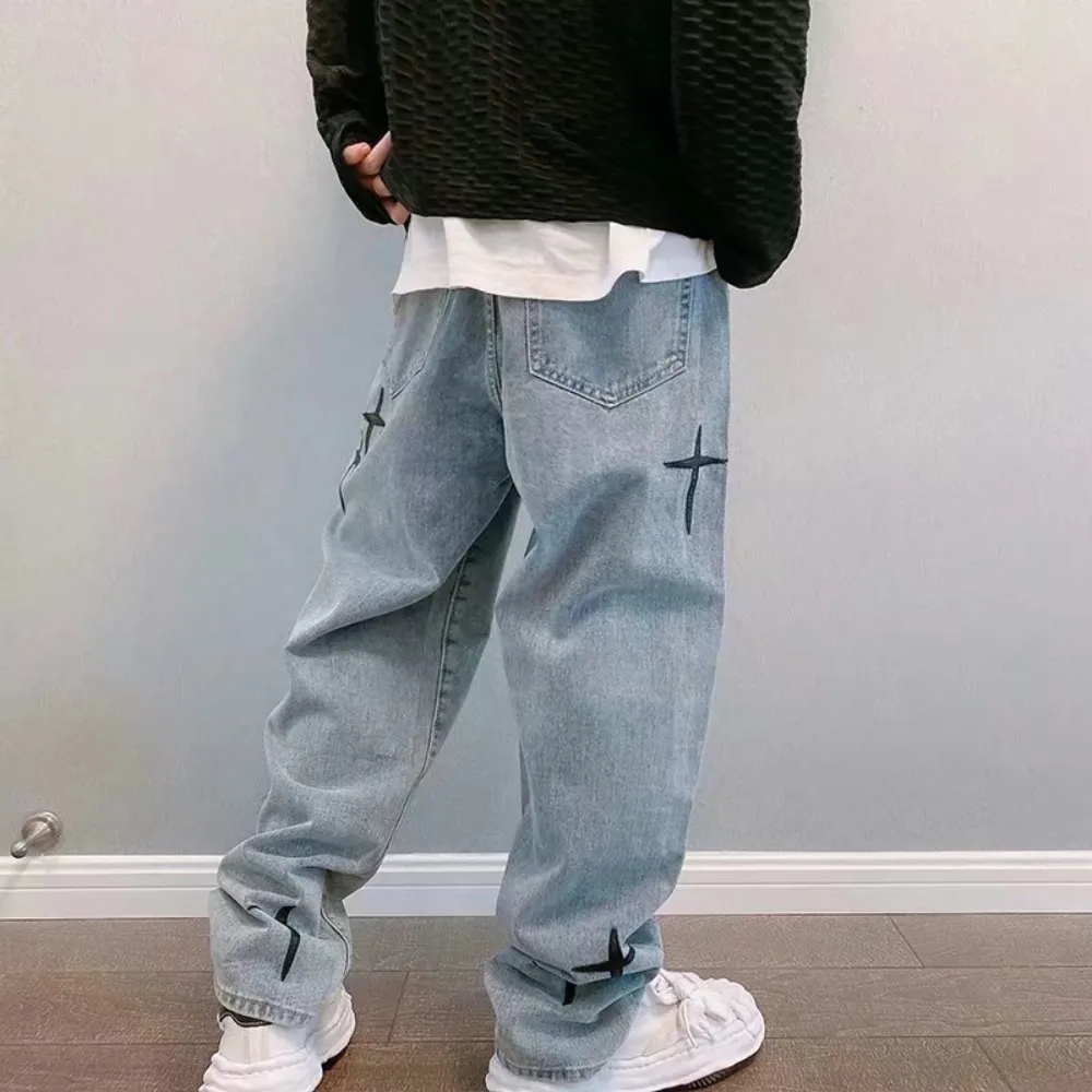 Urban Cross Graphic Straight Leg Jeans