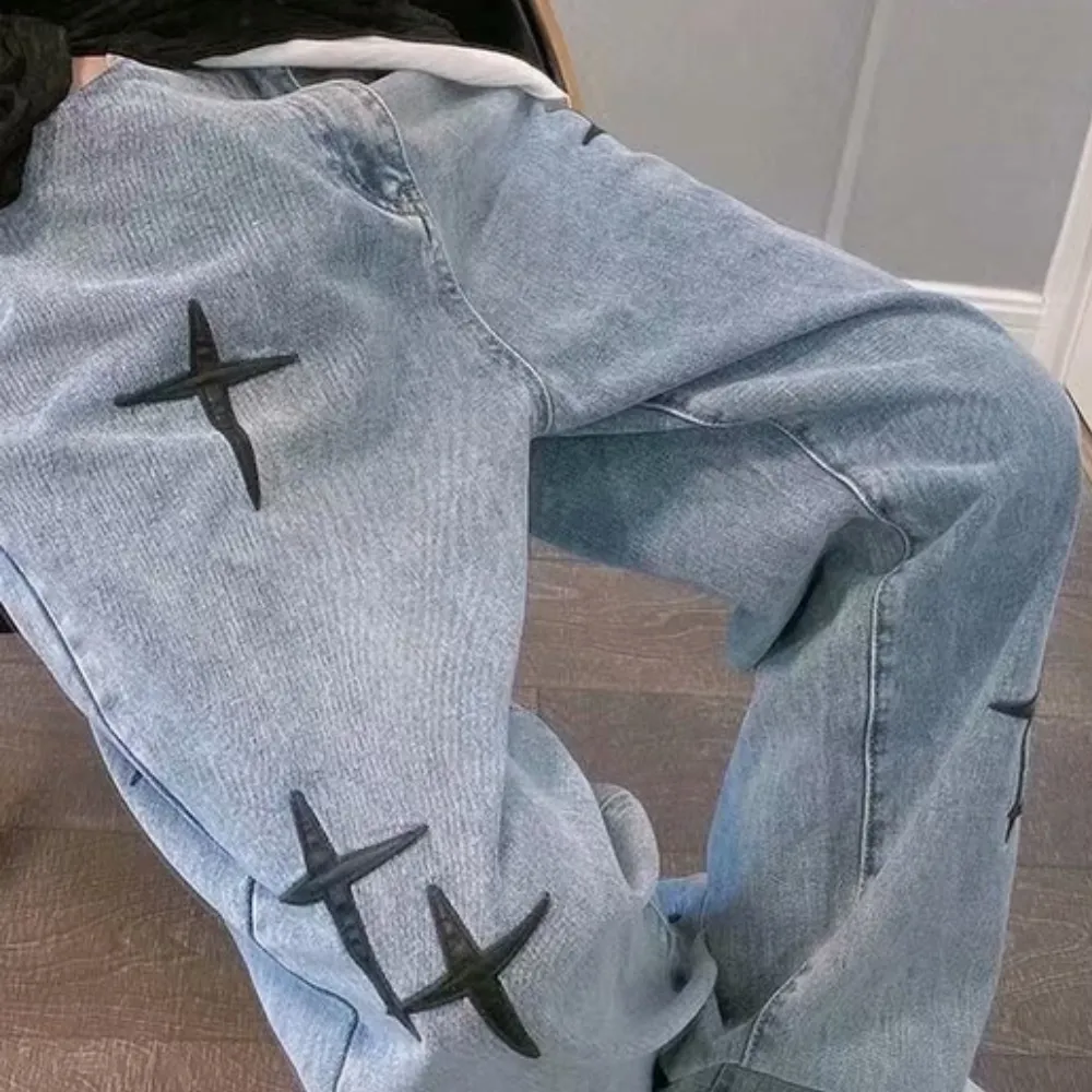 Urban Cross Graphic Straight Leg Jeans