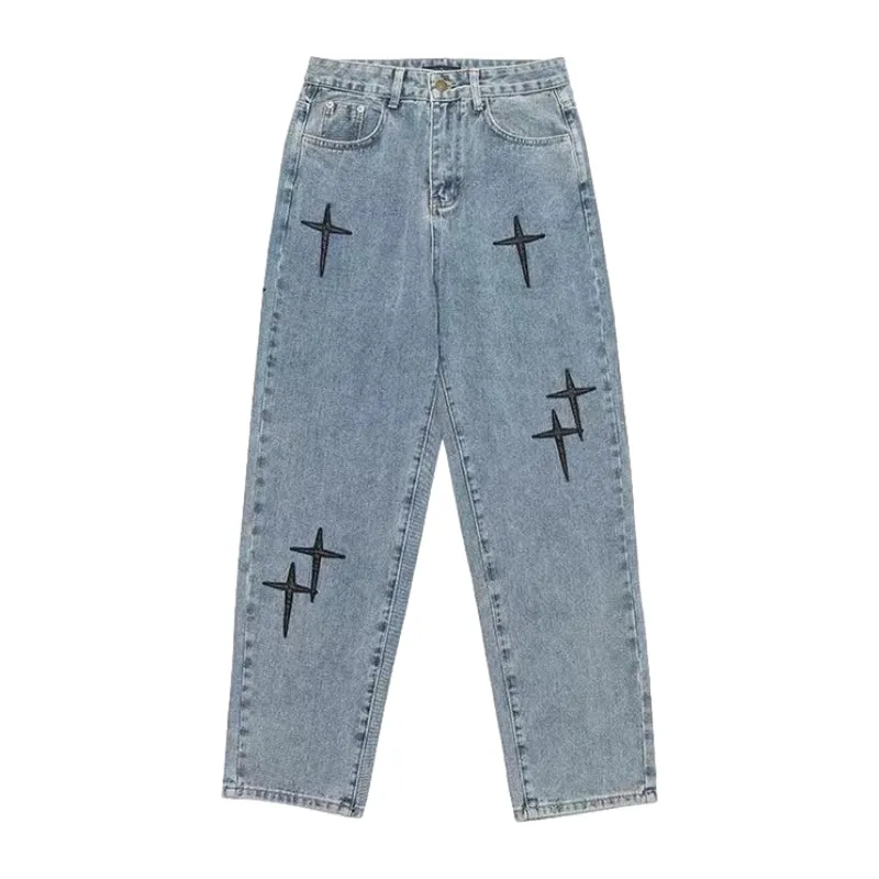Urban Cross Graphic Straight Leg Jeans