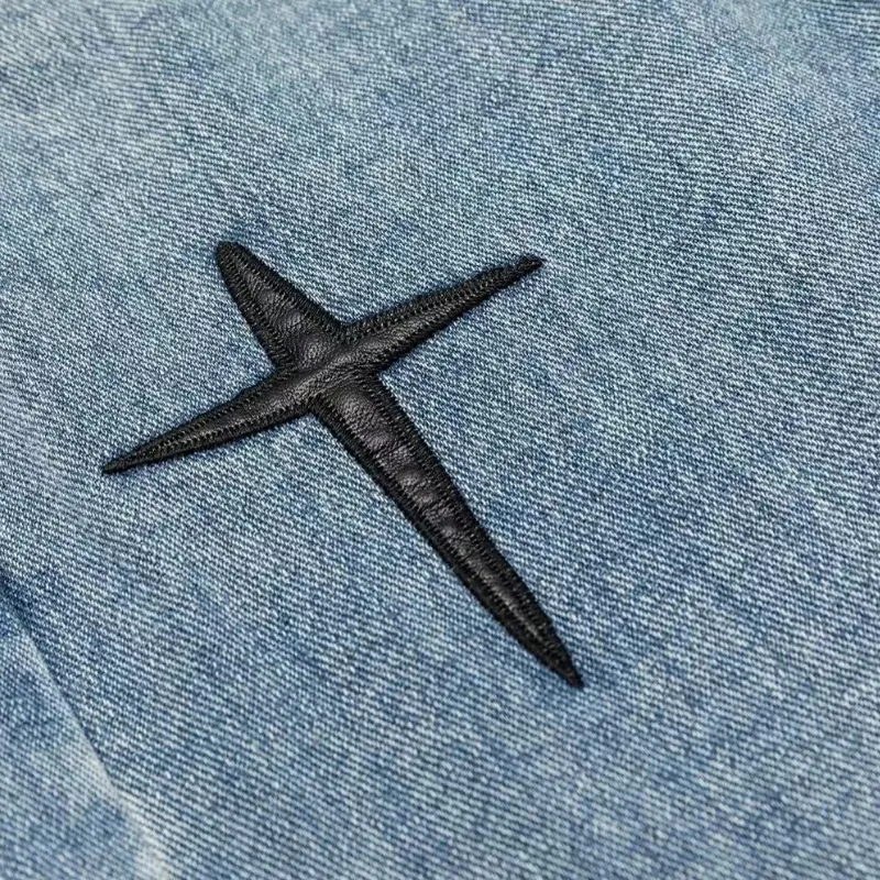 Urban Cross Graphic Straight Leg Jeans