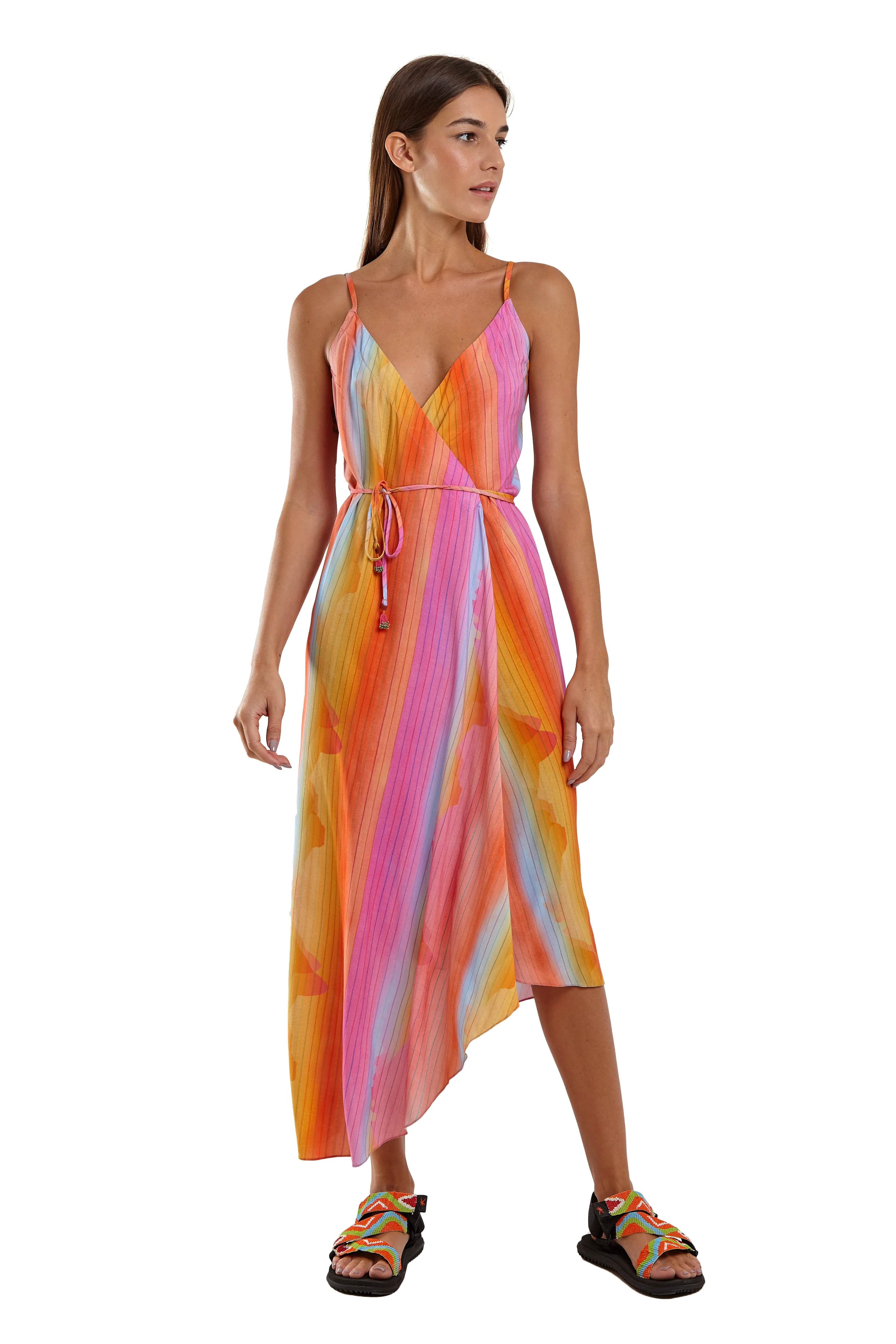 Vestido Mid Lenco Sunset
