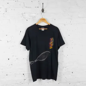 Vintage 90s Andre Agassi Nike Tennis T-Shirt - Black - L