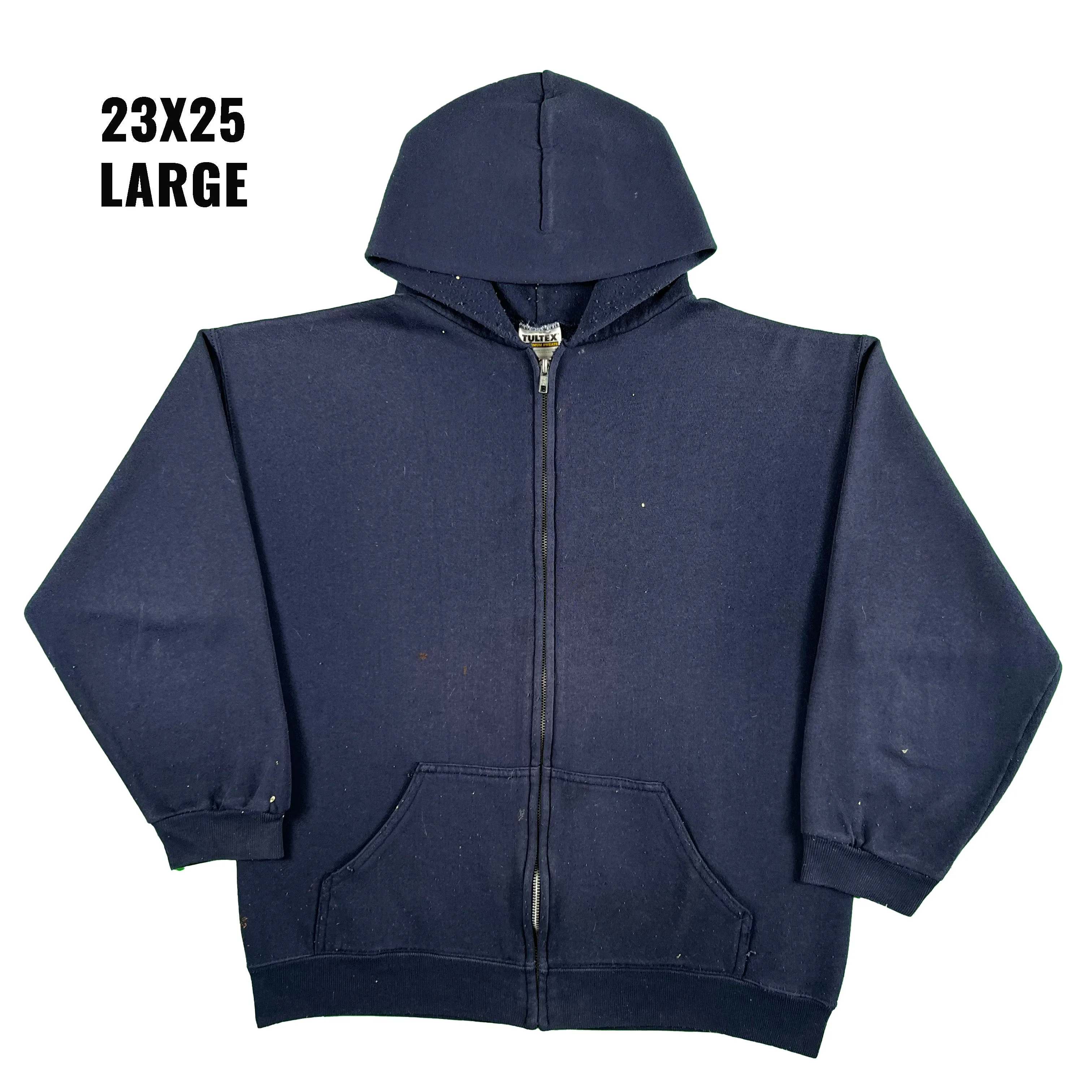 Vintage Blank Navy Zip Up Hoodie- SELECT SIZE