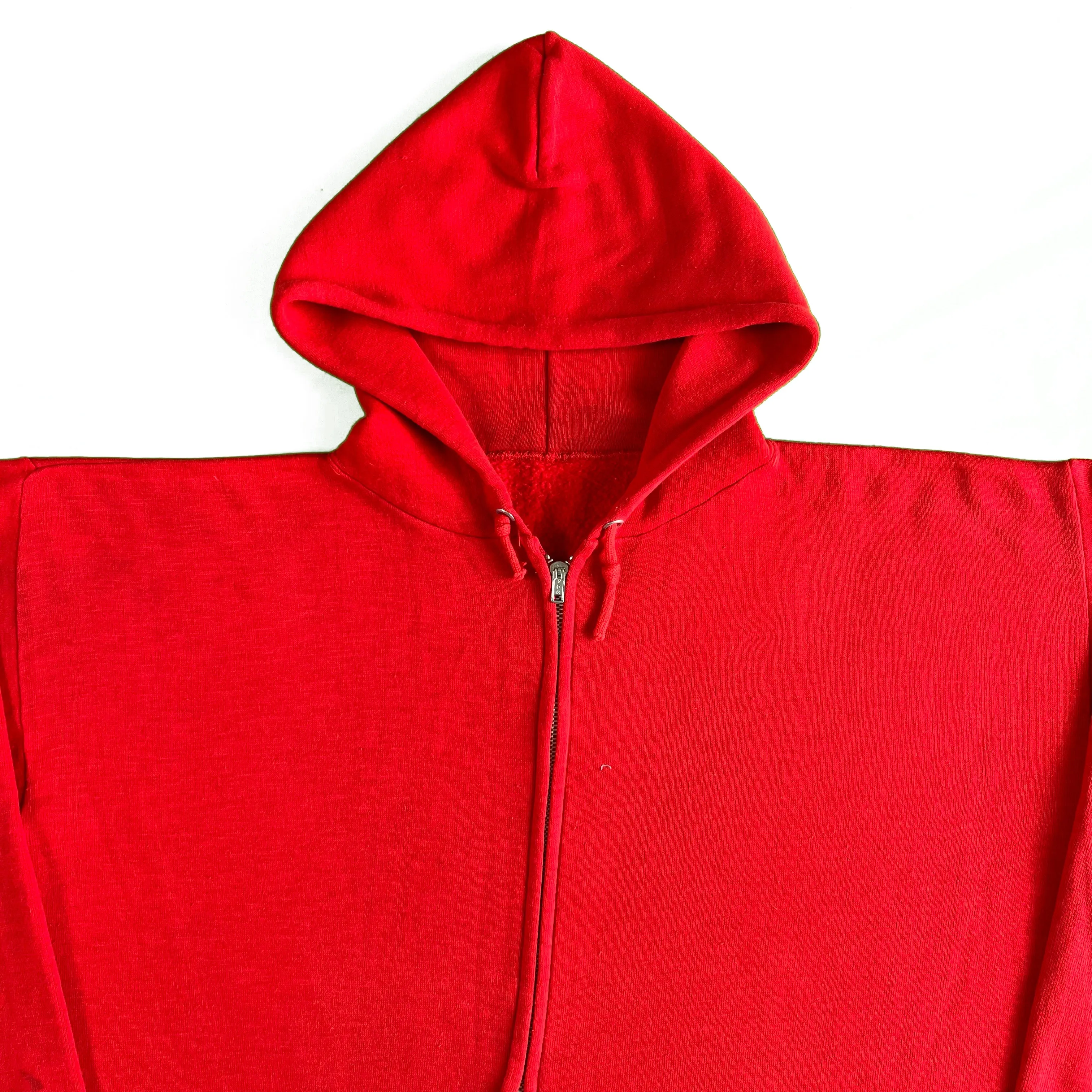 Vintage Blank Red Zip Up Hoodie- SELECT SIZE