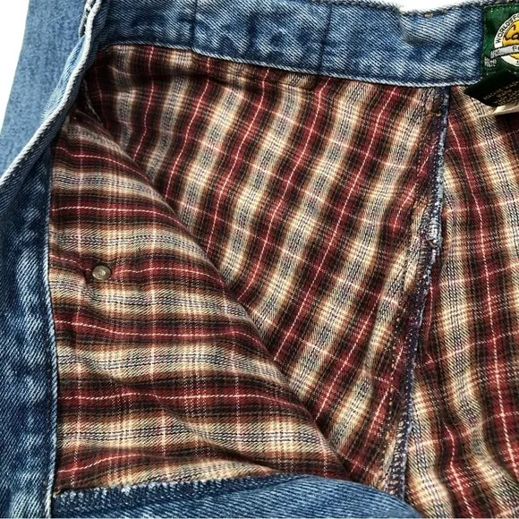 Vintage Cabela’s flannel lined mom jeans 12