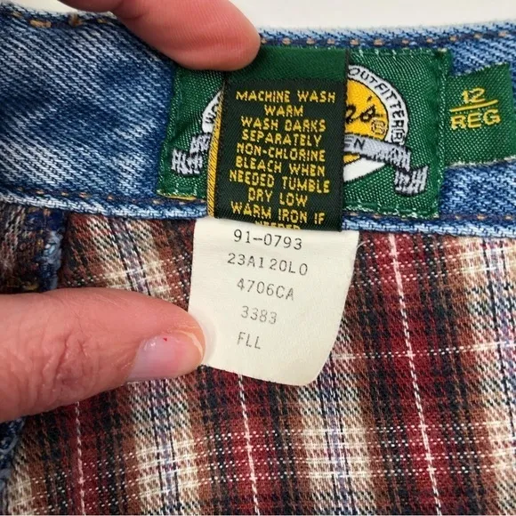 Vintage Cabela’s flannel lined mom jeans 12