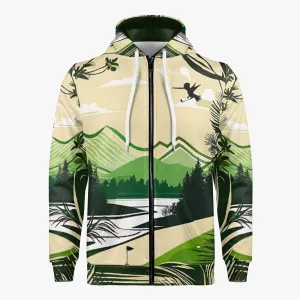 Vintage Golf Zip Up Hoodie