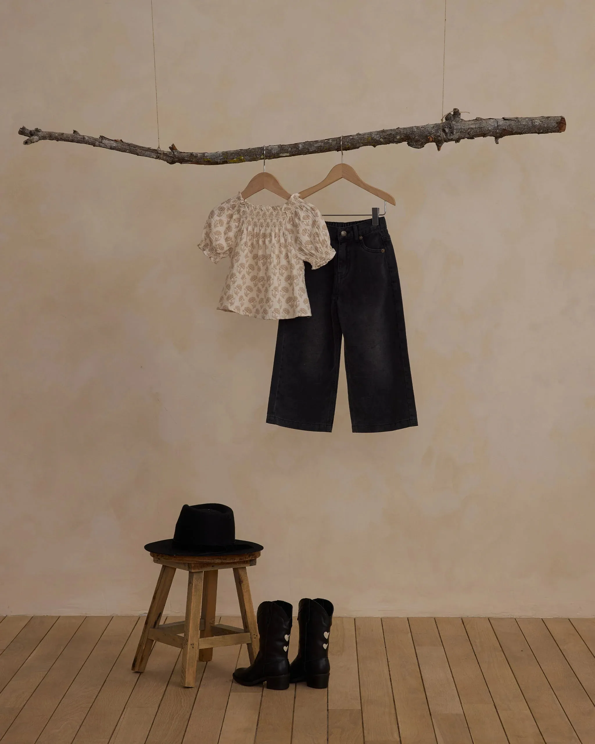 Washed Black Straight Leg Pant