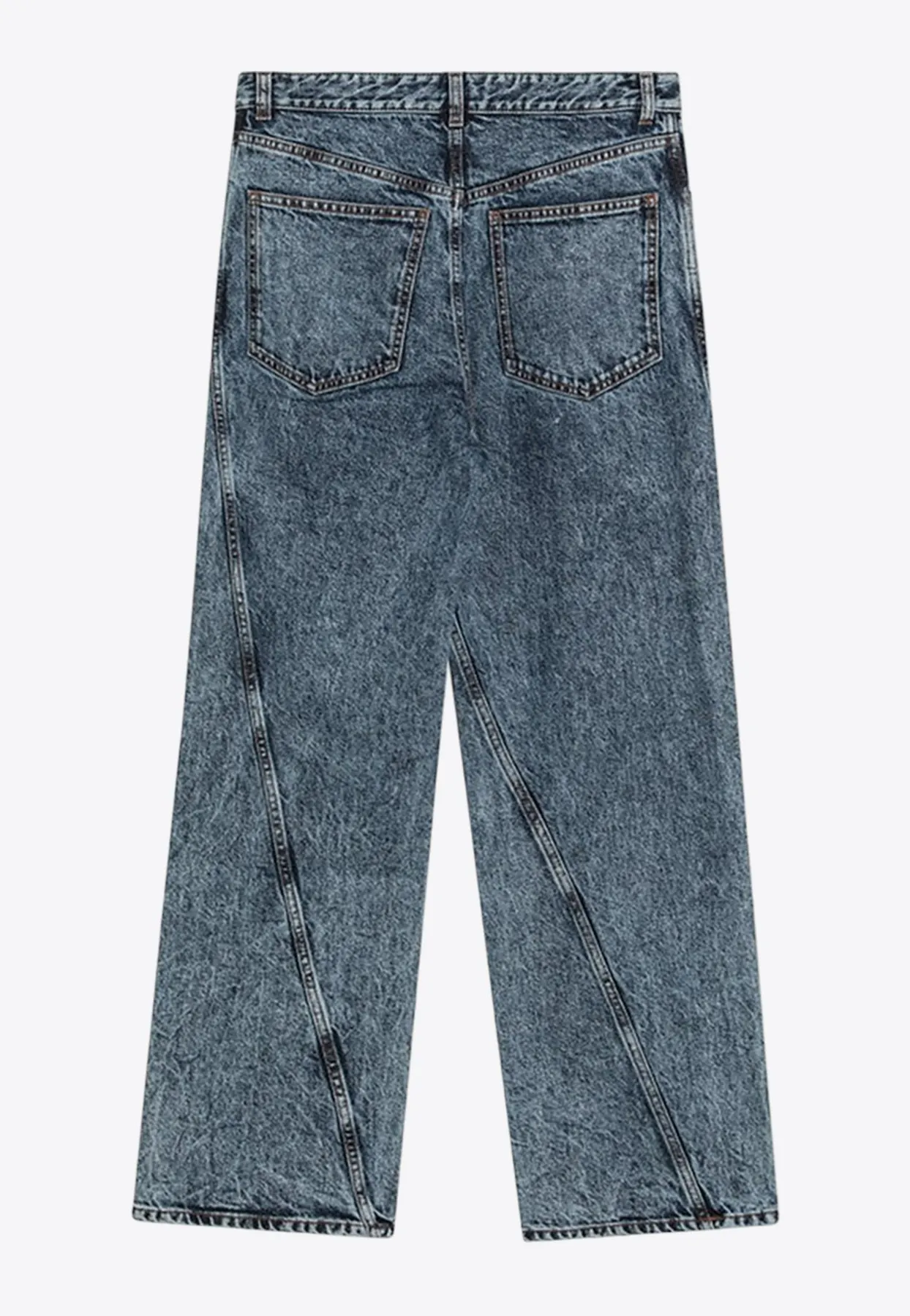 Washed Straight-Leg Jeans