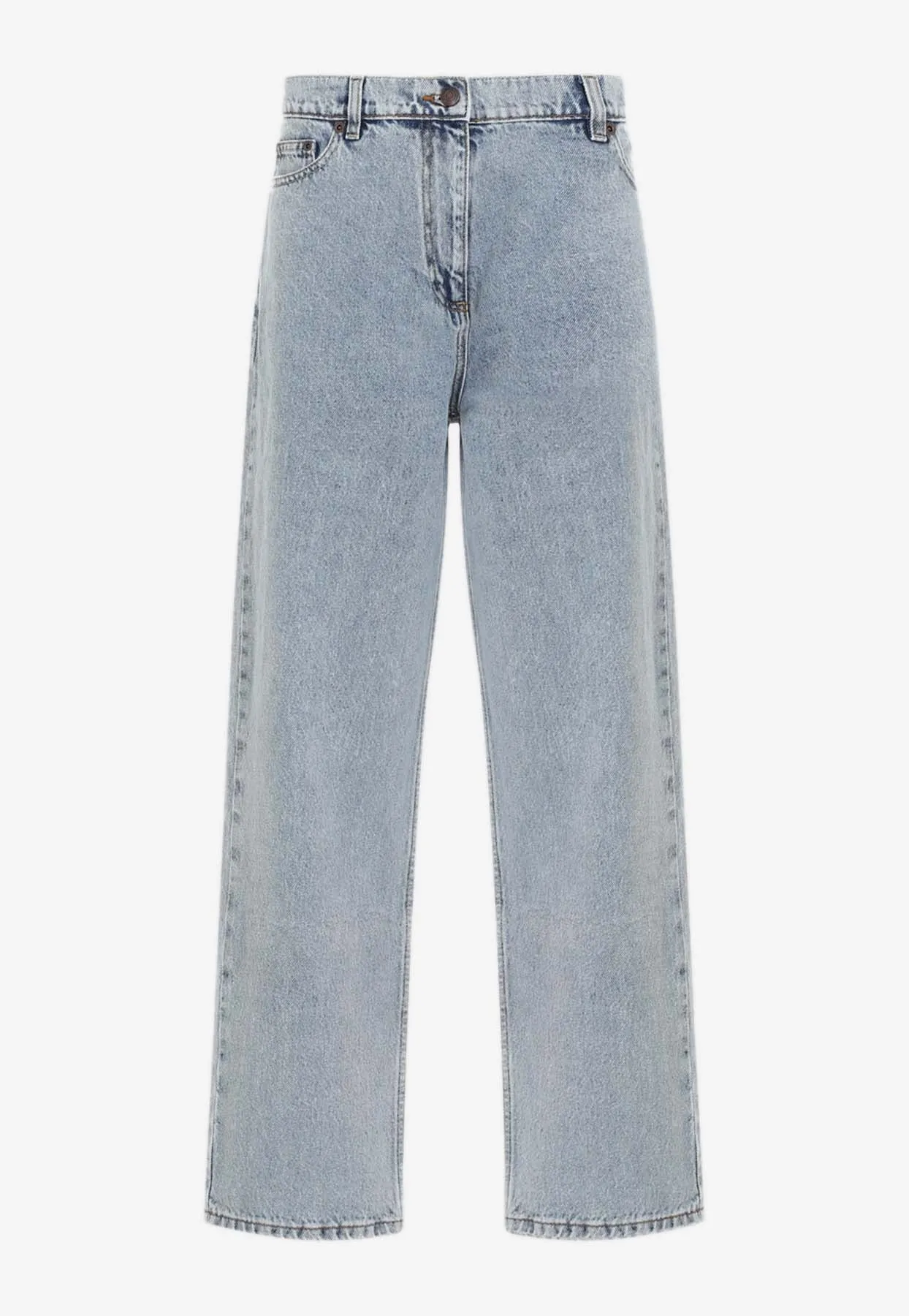 Washed Straight-Leg Jeans