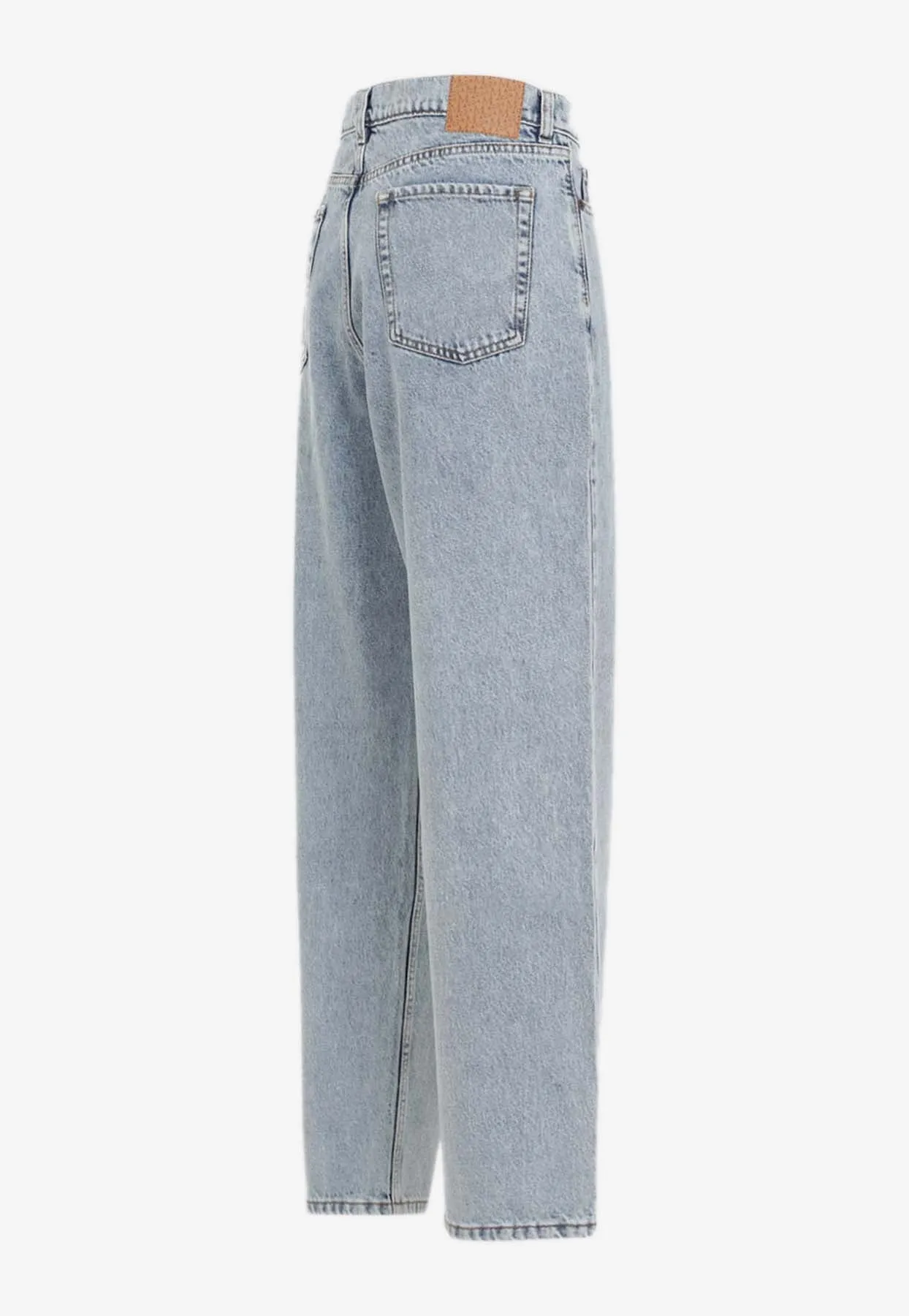 Washed Straight-Leg Jeans