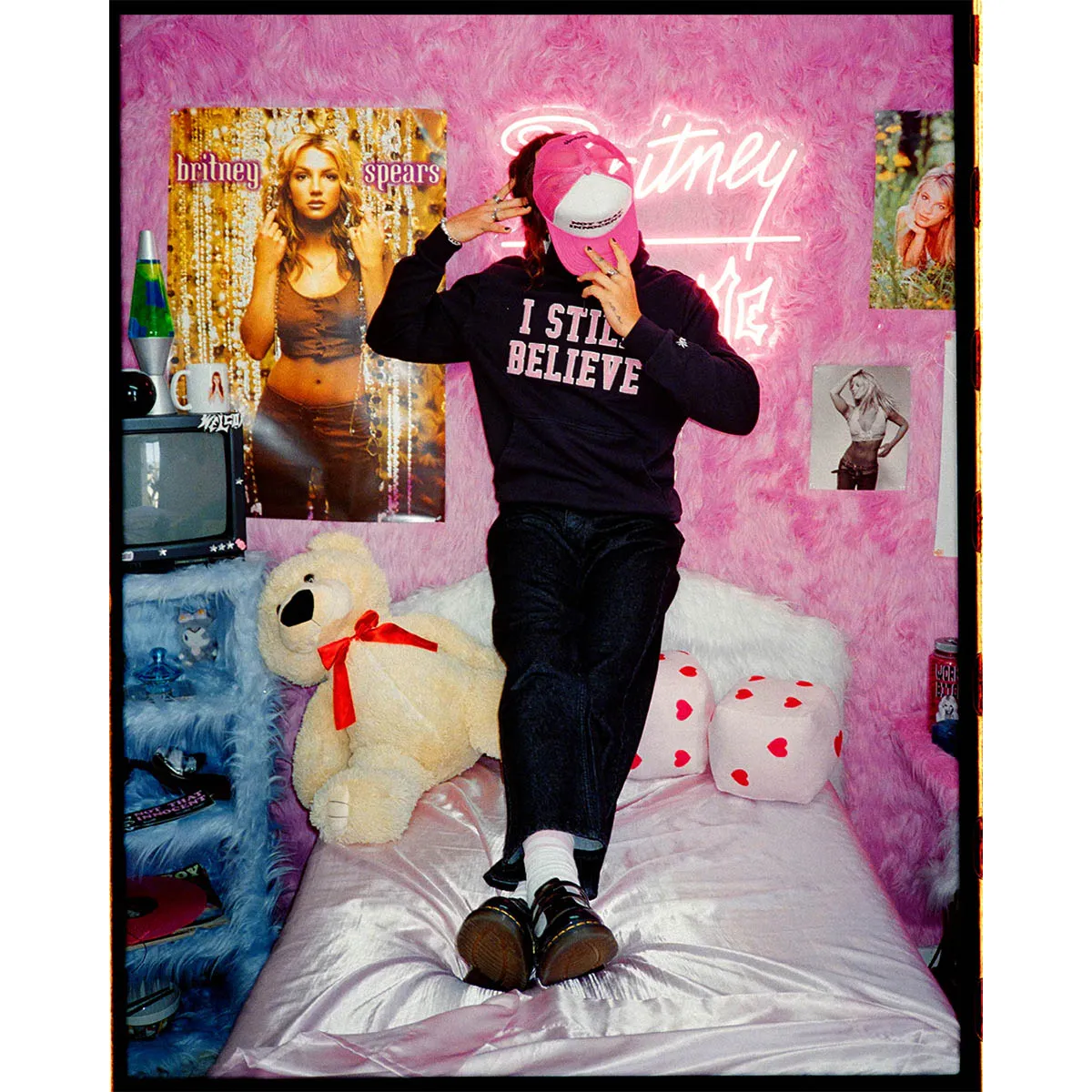 Welcome - Britney Spears Believe Pigment-Dyed Hoodie Black