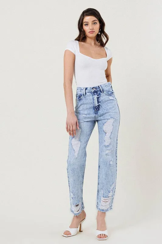Well known High Waisted Straight Leg