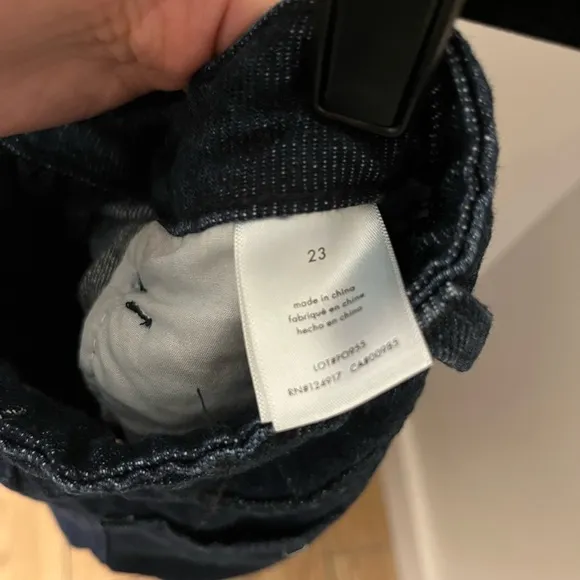 Weworewhat Dark Blue Wide Leg Jeans