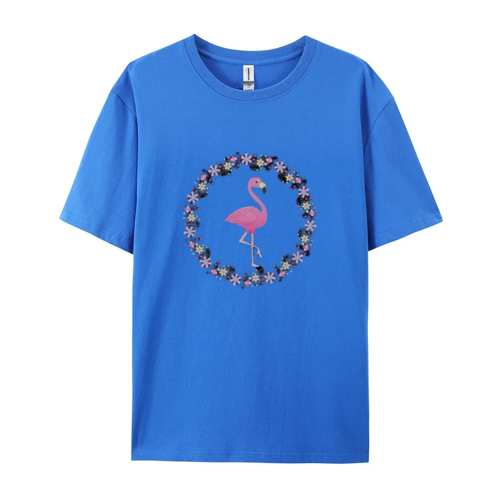 Women Love Flamingo For Valentine's Day Print Graphic T-shirt