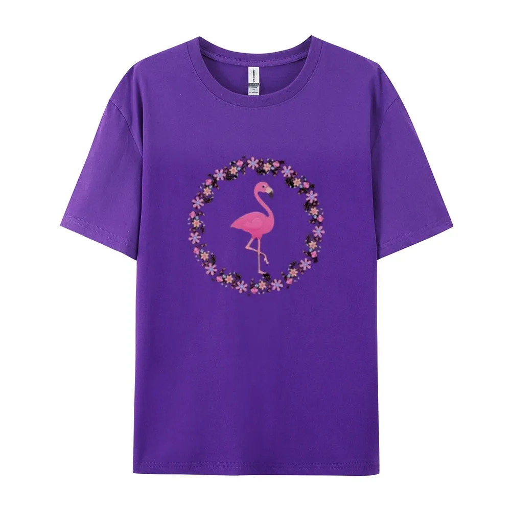 Women Love Flamingo For Valentine's Day Print Graphic T-shirt