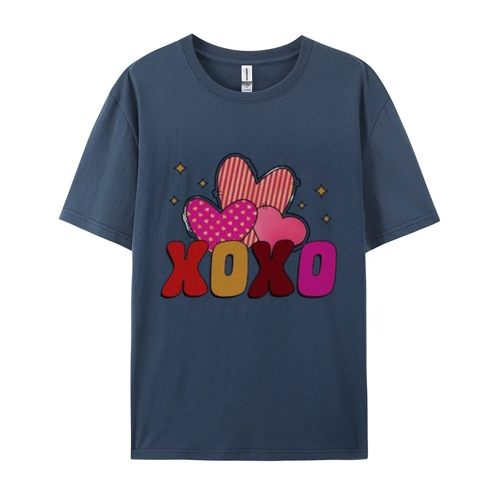 Women Love Red Heart Valentine's Day Print Graphic T-shirt