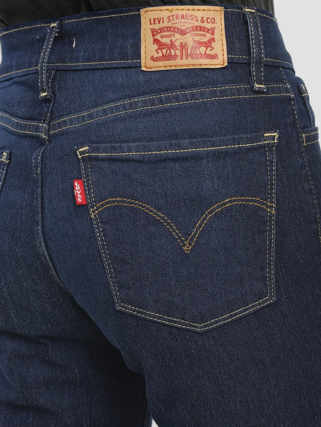 Women's 710 Blue Super Skinny Fit Mid Rise Jeans
