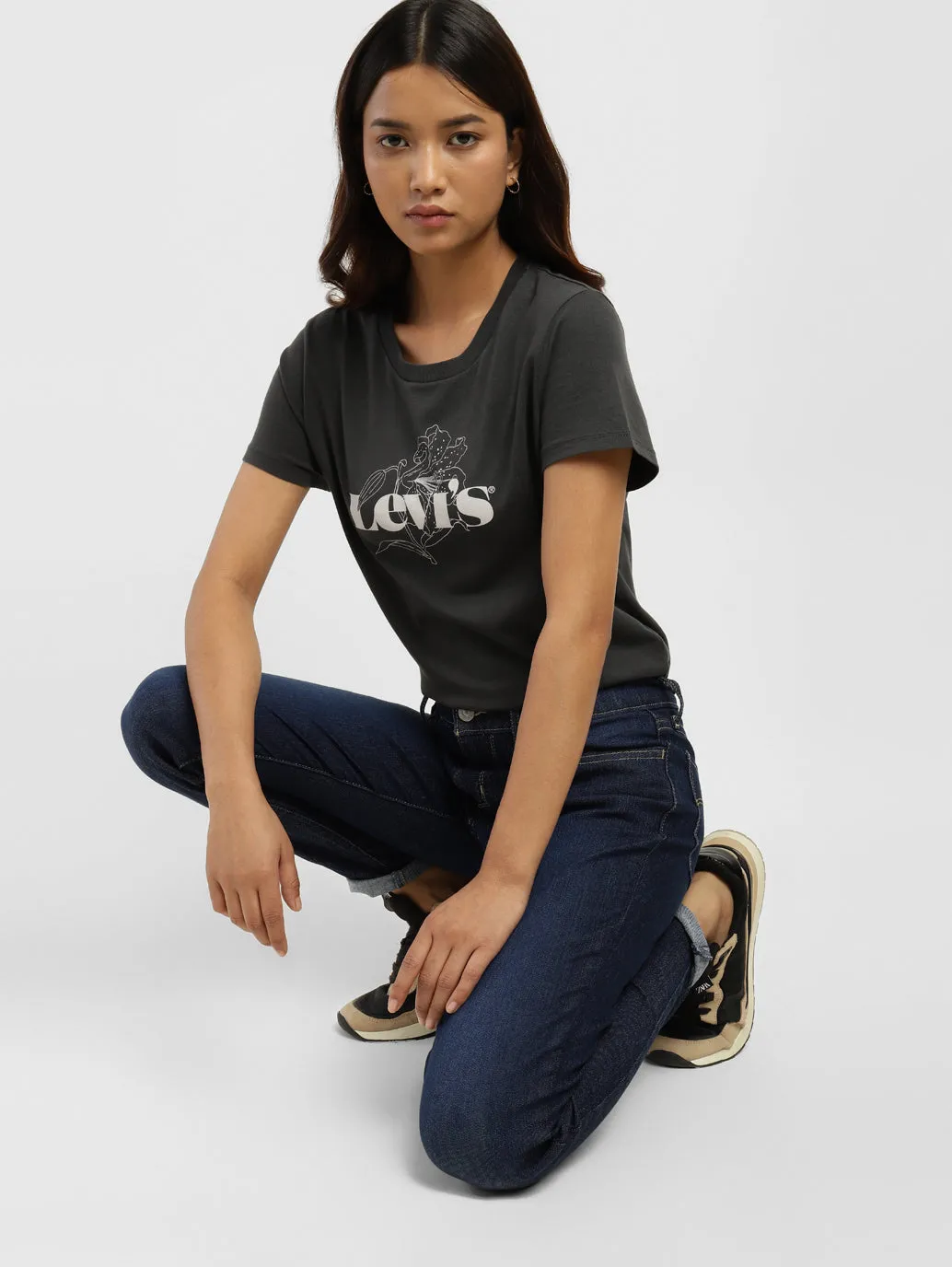 Women's 710 Blue Super Skinny Fit Mid Rise Jeans