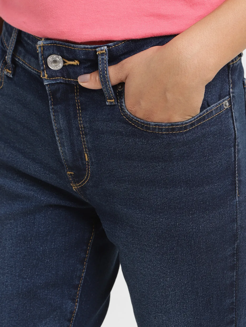 Women's 711 Blue Skinny Fit Mid Rise Jeans