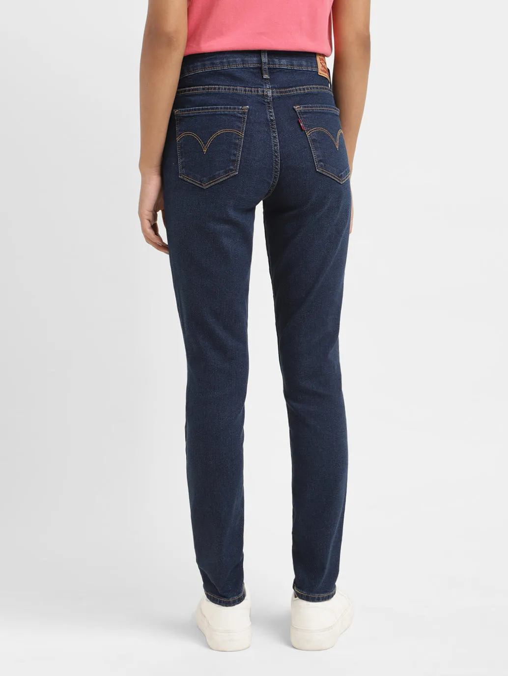Women's 711 Blue Skinny Fit Mid Rise Jeans