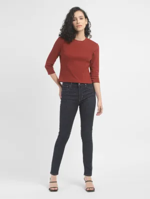 Women's 721 Black Skinny Fit High Rise Jeans