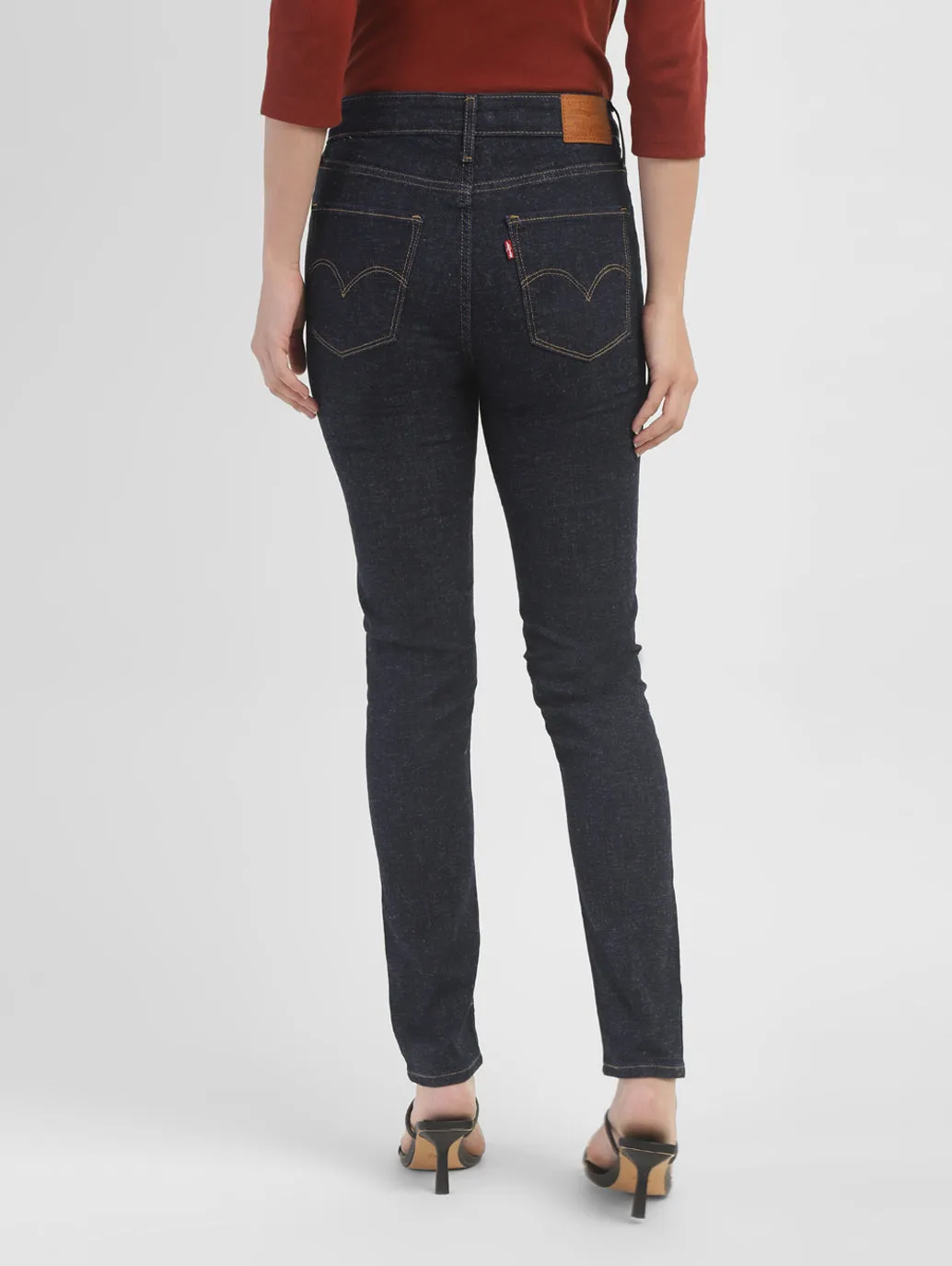 Women's 721 Black Skinny Fit High Rise Jeans