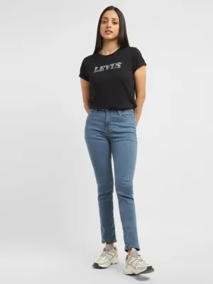 Women's 721 Blue Skinny Fit High Rise Jeans