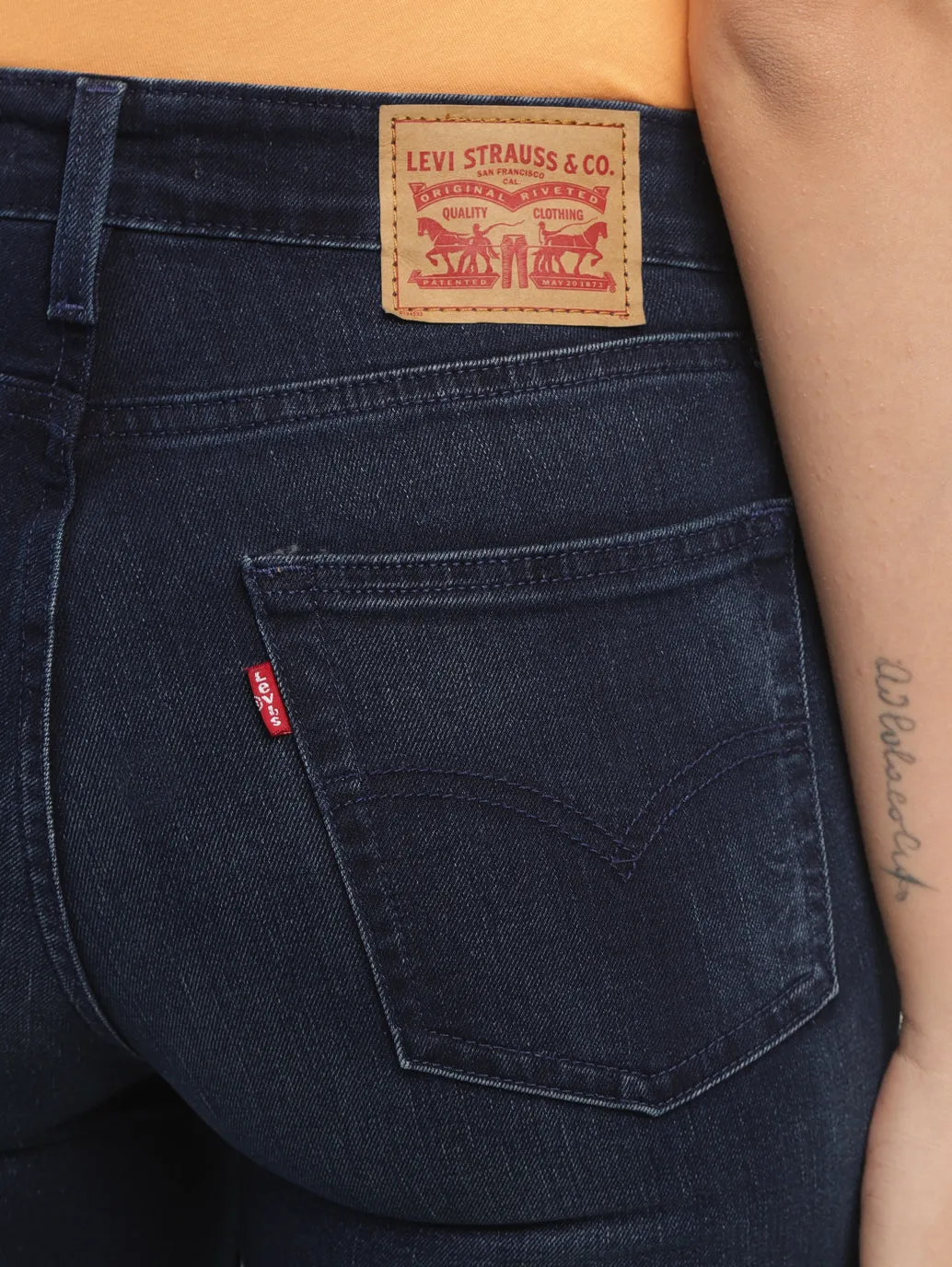 Women's 721 Blue Skinny Fit High Rise Jeans