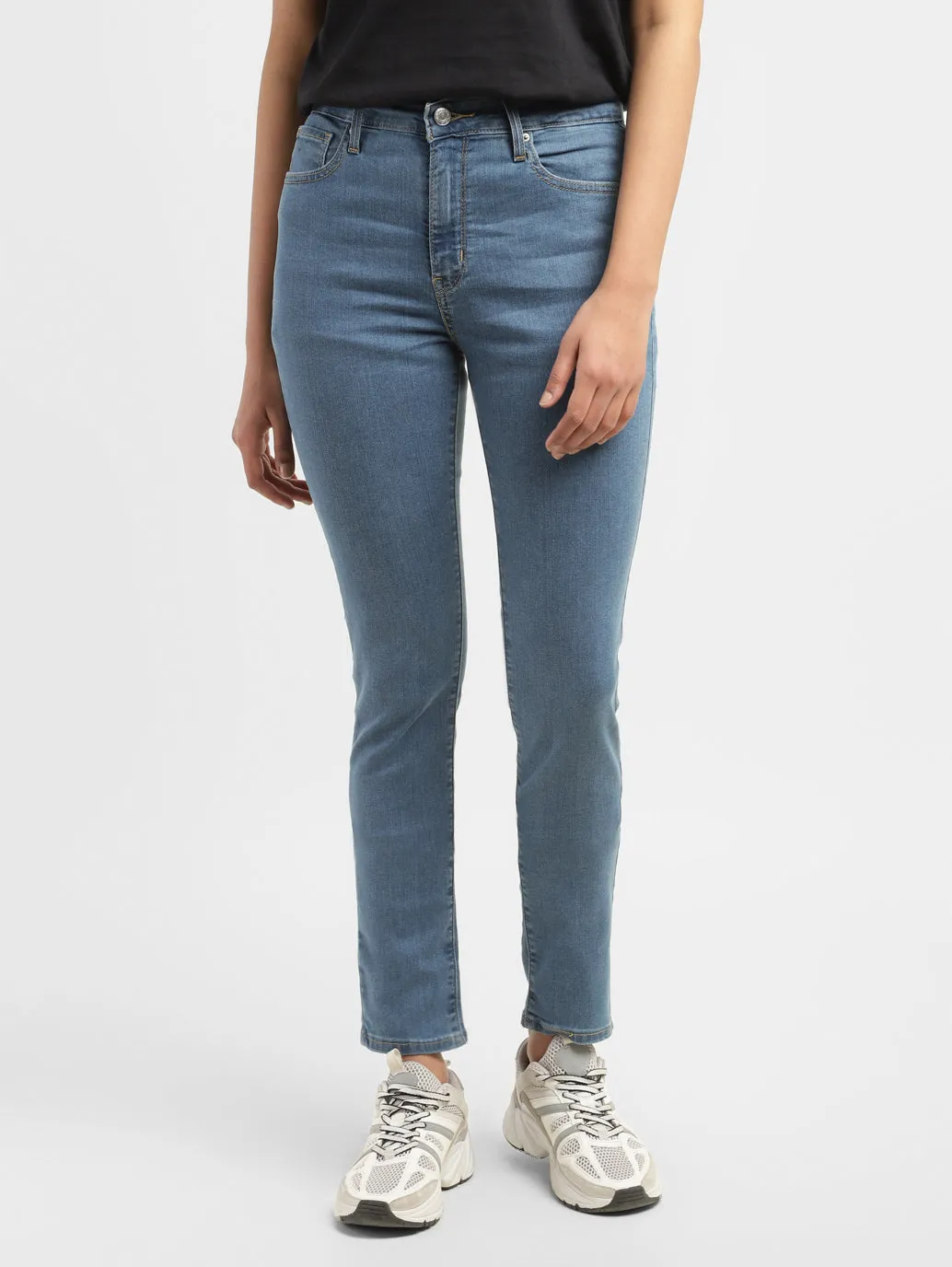 Women's 721 Blue Skinny Fit High Rise Jeans