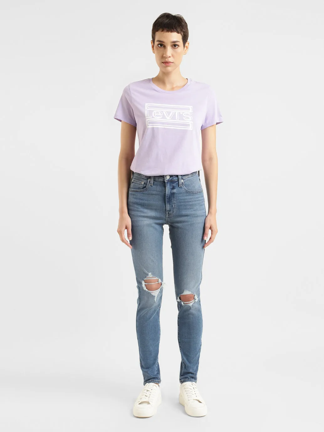 Women's 721 Blue Skinny Fit High Rise Jeans