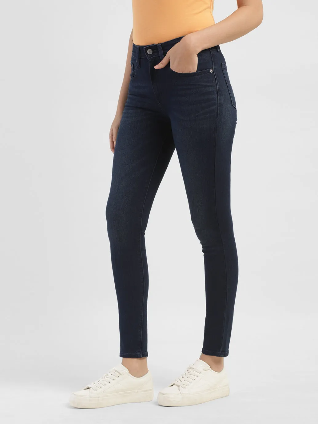 Women's 721 Blue Skinny Fit High Rise Jeans