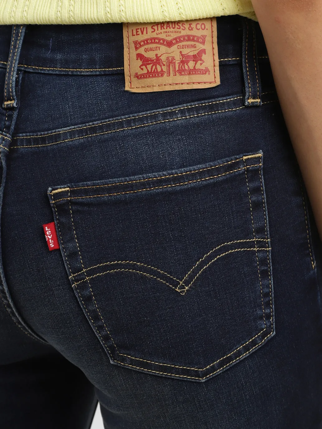 Women's 721 Blue Skinny Fit High Rise Jeans