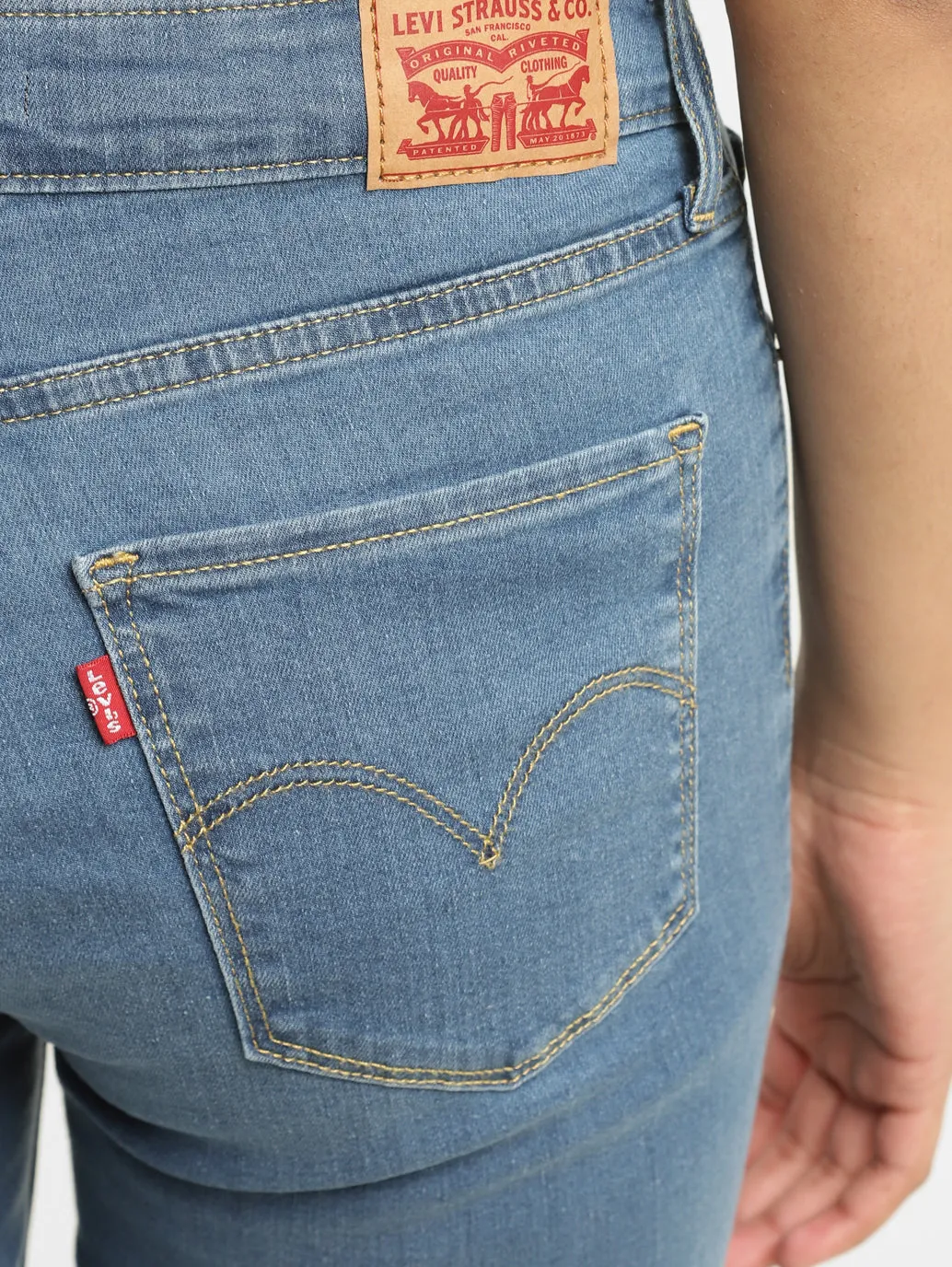 Women's 721 Blue Skinny Fit High Rise Jeans