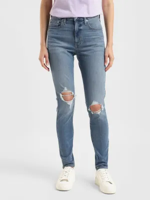 Women's 721 Blue Skinny Fit High Rise Jeans