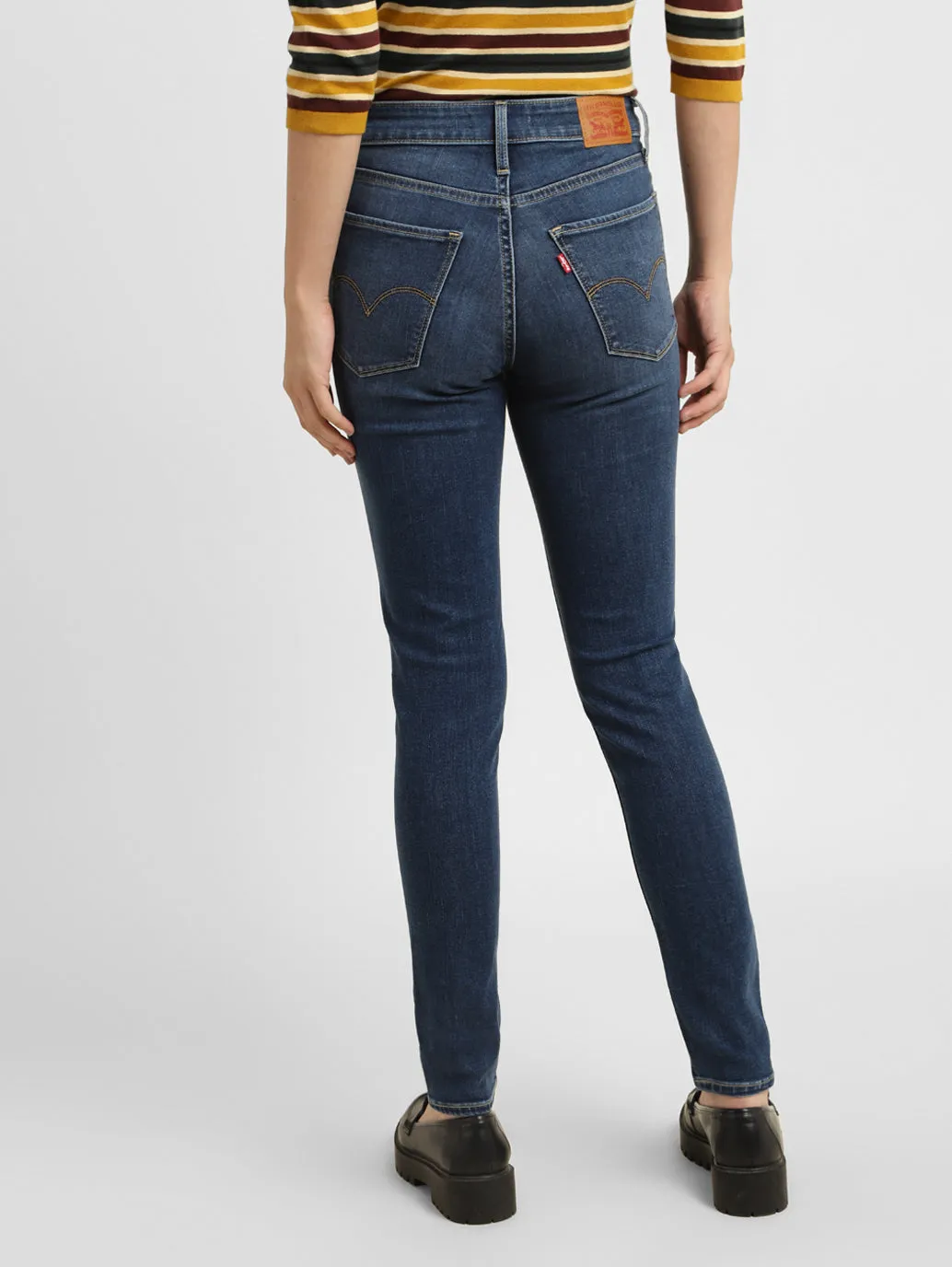 Women's 721 Blue Skinny Fit High Rise Jeans