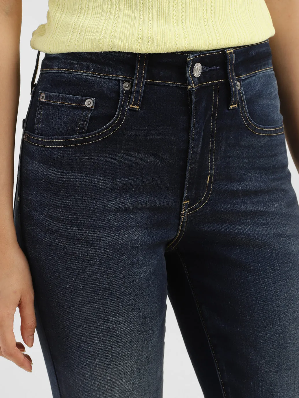 Women's 721 Blue Skinny Fit High Rise Jeans